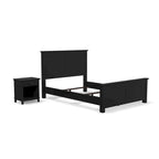Homestyles Oak Park Black Wood Queen Bed and Nightstand Set - 2 Pieces - image 3