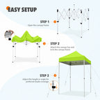 EAGLE PEAK 5x5 Pop up Canopy Tent Instant Outdoor Canopy Easy Set - up Straight Leg Folding Shelter（blue） - image 145