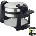 Cuisinart WAF-F30 Round Flip Belgian Waffle Maker Black/Stainless Bundle with 1 Yr CPS Enhanced Protection Pack - image 1