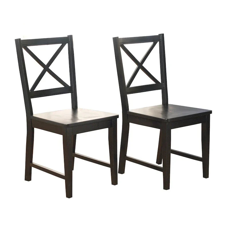 Set of 2 Solid Wood Crossback Dining Chairs by Simple Living - image 14