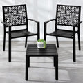 Best Choice Products 3-Piece Stackable Steel Outdoor Conversation Bistro Set, Patio Chat Furniture w/ 2 Chairs, Table- Black - image 1