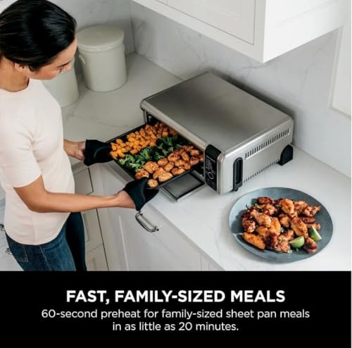 Ninja Foodi 9 in 1 Digital Air Fry Oven, Convection Oven, Toaster, Air Fryer with Flip Away Storage, Air Roast, Bake, Broil, Dehydrate, Reheat, Stainless Steel (102A) : Home & Kitchen - image 5