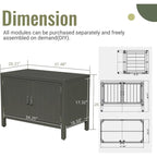 Freestanding Outdoor Kitchen Island with Storage and Prep Table - Grill Storage Cabinet - image 7