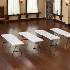 Lifetime 4-Pack Commercial Stacking 8 ft Folding Table - White (80344) - image 4
