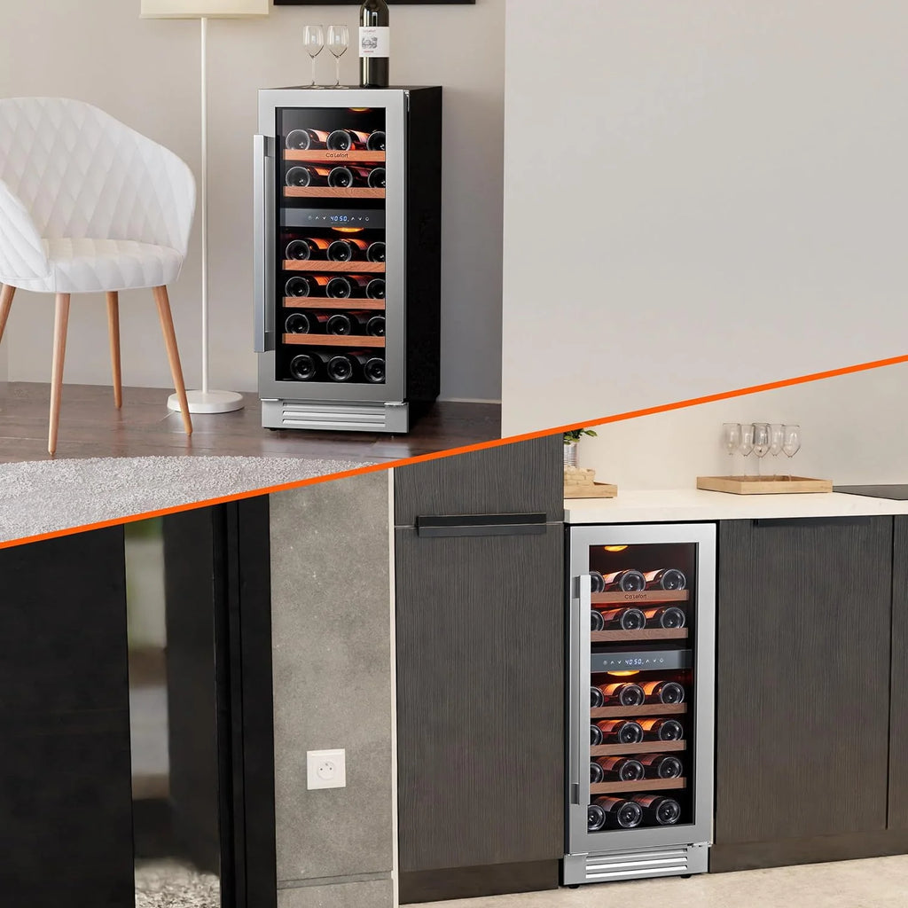 24'' Wine Cooler Refrigerator - 46 Bottle Wine Fridge Dual Zone with Modern Touch Intelligent Digital 40°-65°F Low Noise, Built in or Freestanding Wine Cooler for Home and Kitchen - image 40