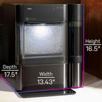 Countertop Nugget Ice Maker with Side Tank / Ice Machine with WiFi Connectivity / Smart Home Kitchen Essentials / Stainless Steel - image 25