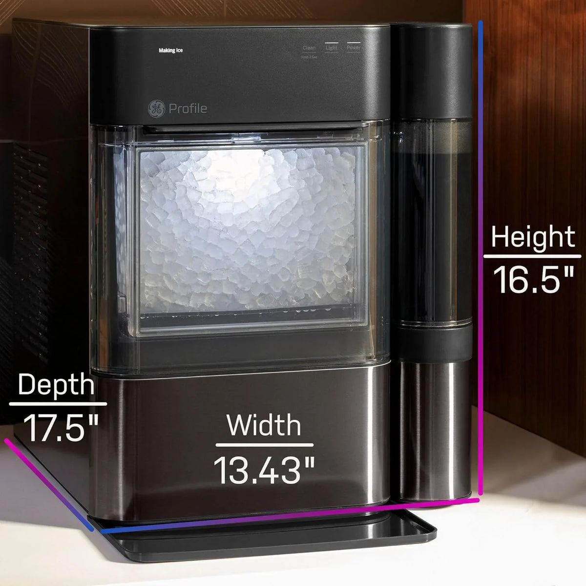 Countertop Nugget Ice Maker with Side Tank / Ice Machine with WiFi Connectivity / Smart Home Kitchen Essentials / Stainless Steel - image 25