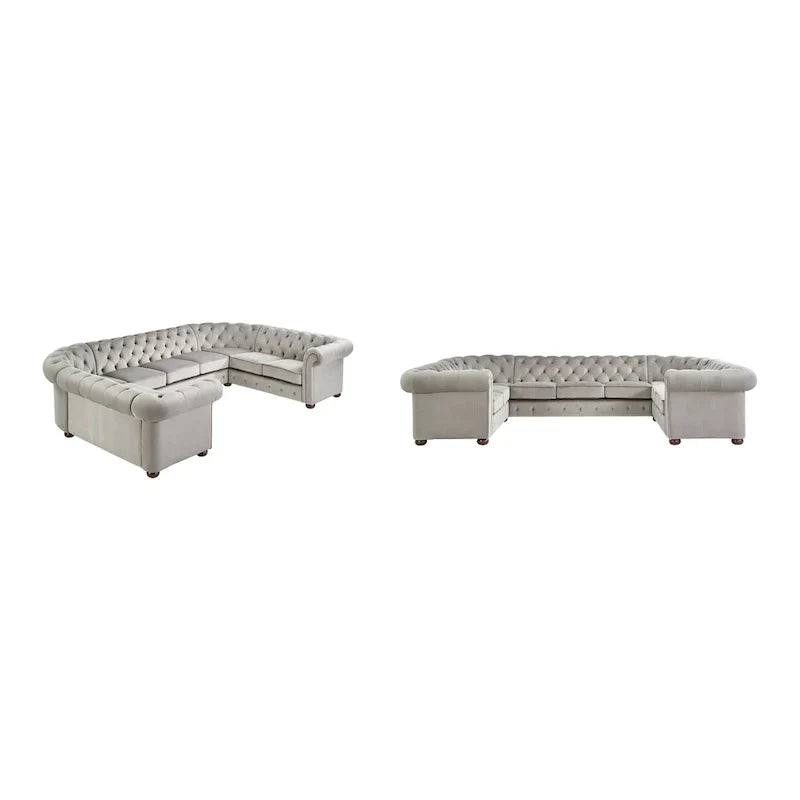 Gdansk 9-Person U-Shaped Chesterfield Sectional Sofa - image 17