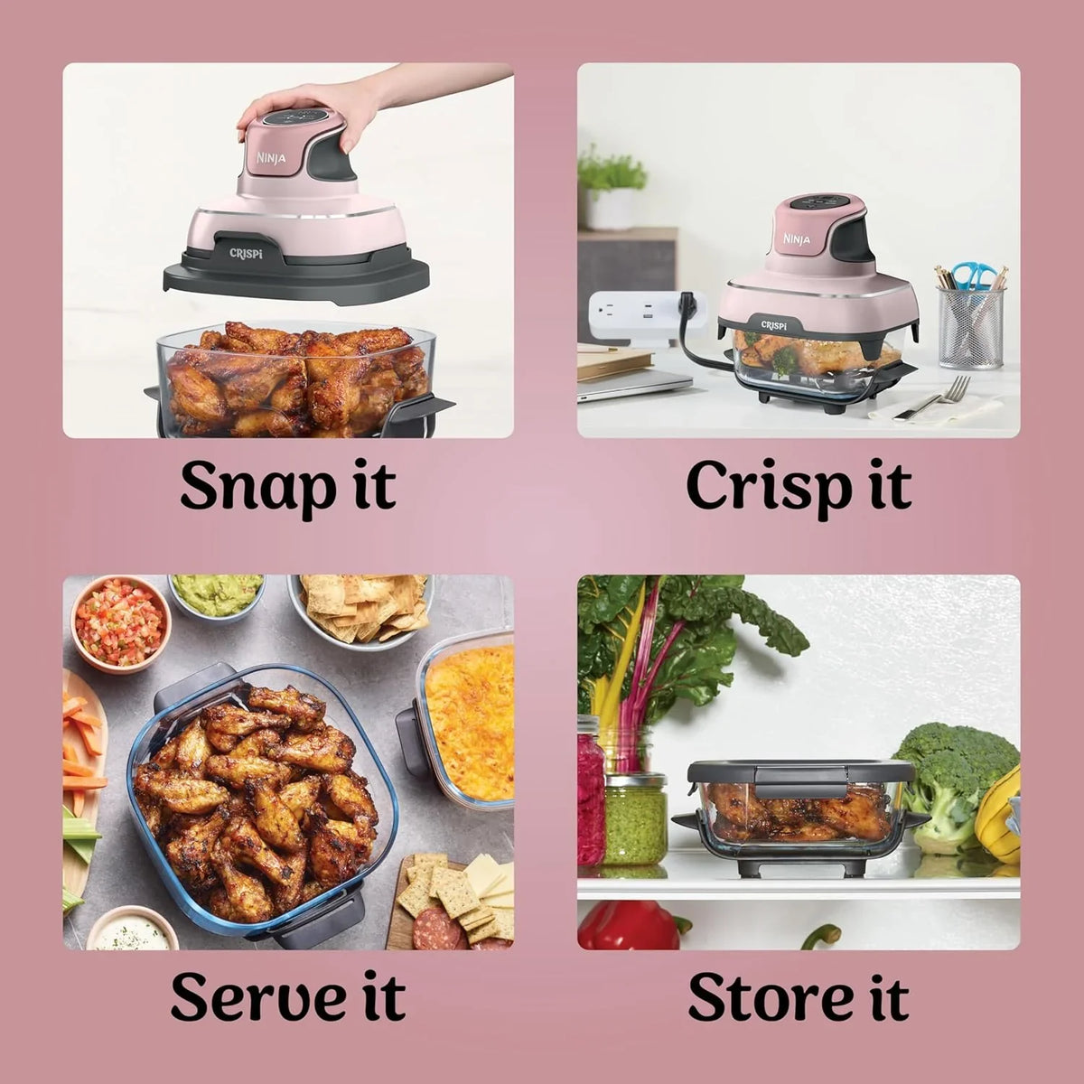 Ninja Crispi 4-in-1 Portable Glass Air Fryer Cooking System - image 25