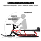 Snow Racer Sled, Ski Sled Slider Board with Twin Brakes - image 8