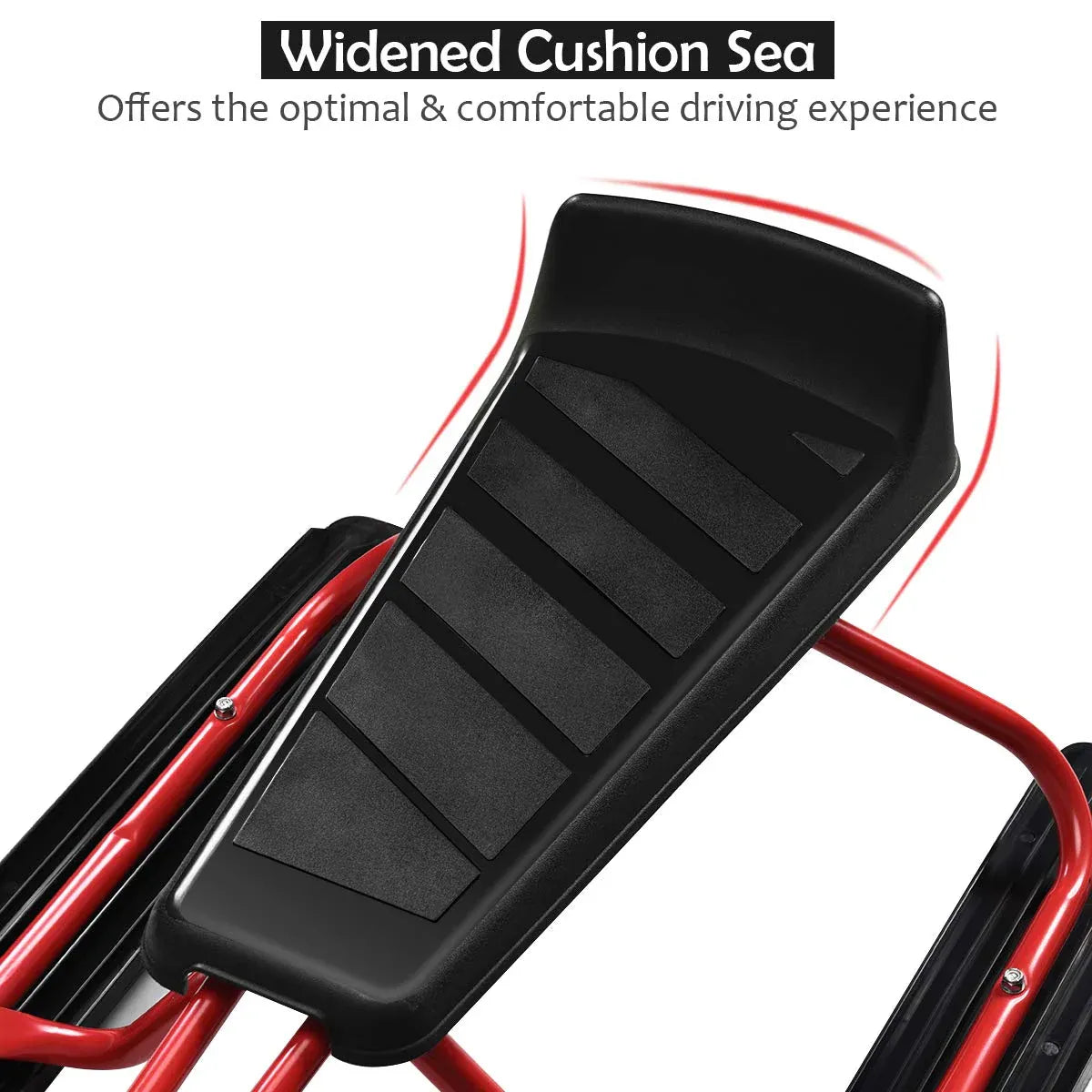 Snow Racer Sled, Ski Sled Slider Board with Twin Brakes - image 10