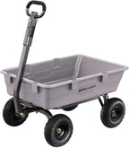 Heavy Duty Poly Utility Dump Wagon Garden Cart w/Pneumatic Tires, 6 Cu Ft - 1200 lb Capacity Outdoor Wheelbarrow for Yard, Landscaping & Gardening, Lawn Tractor or ATV Towable-Gorilla Carts - image 38
