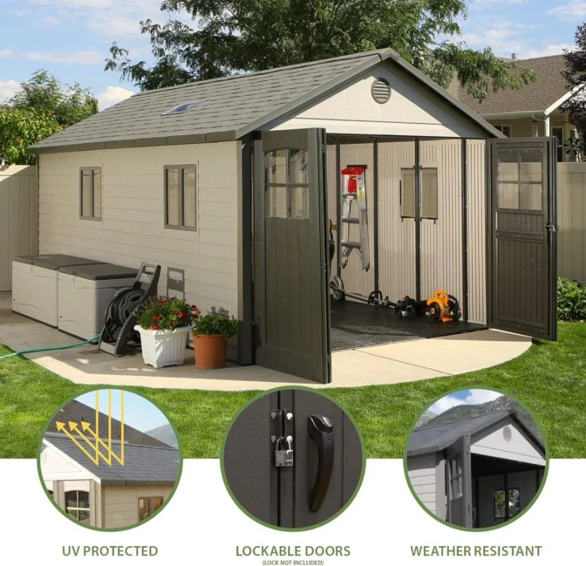 Lifespan 11 x 18.5 feet. Outdoor Storage Shed, 11 x 18.5, Desert Sand - image 7