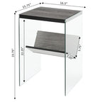 SoHo Glass End Table with Shelf by Convenience Concepts - image 31