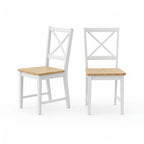 Set of 2 Solid Wood Crossback Dining Chairs by Simple Living - image 1