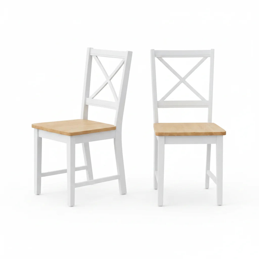Set of 2 Solid Wood Crossback Dining Chairs by Simple Living - image 1