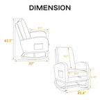 Ergonomic High Back Rocking Chair with Adjustable Footrest - image 5