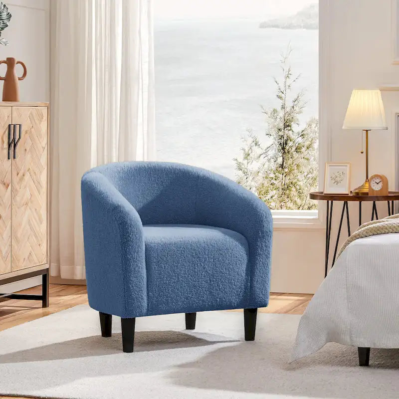 Yaheetech Club Chair Accent Barrel Chair Upholstered Arm Chair - image 26