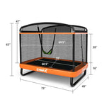 6 FT Kids Trampoline with Swing & Safety Fence, ASTM Approved Toddler Rectangle Trampoline for 3-8 Year Old - image 6