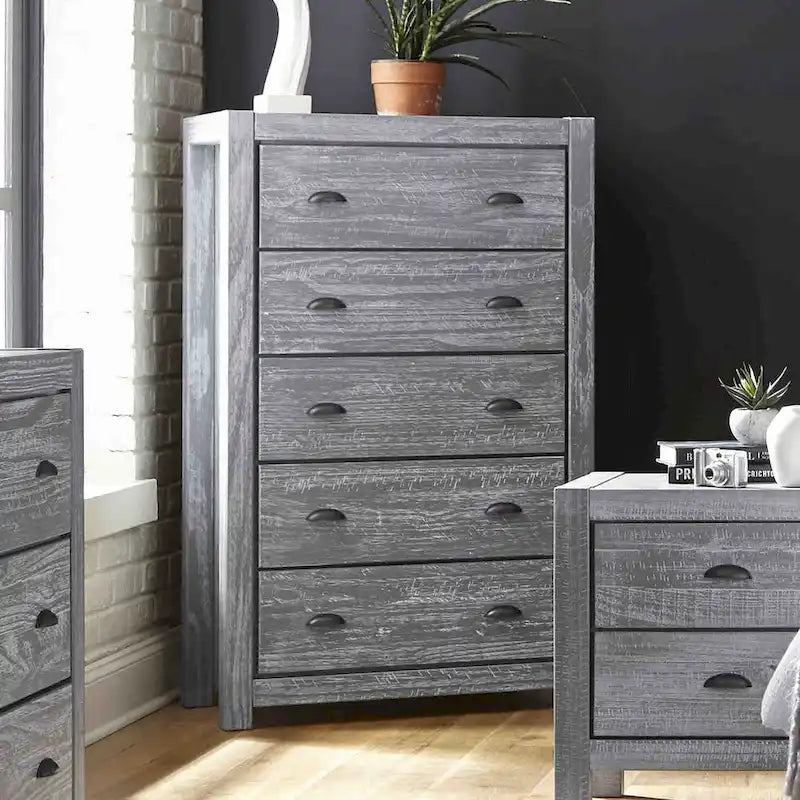 Montauk Solid Wood Chest with 5 Drawers by Grain Wood Furniture - image 15