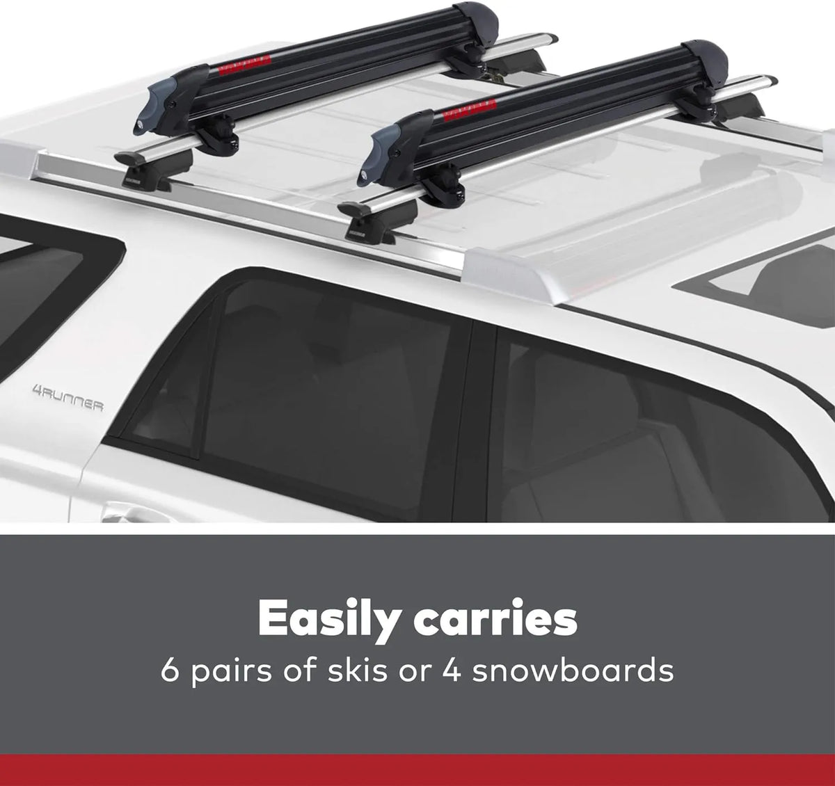 Yakima PowderHound 6 Ski & Snowboard MountRides Quietly Black - image 2