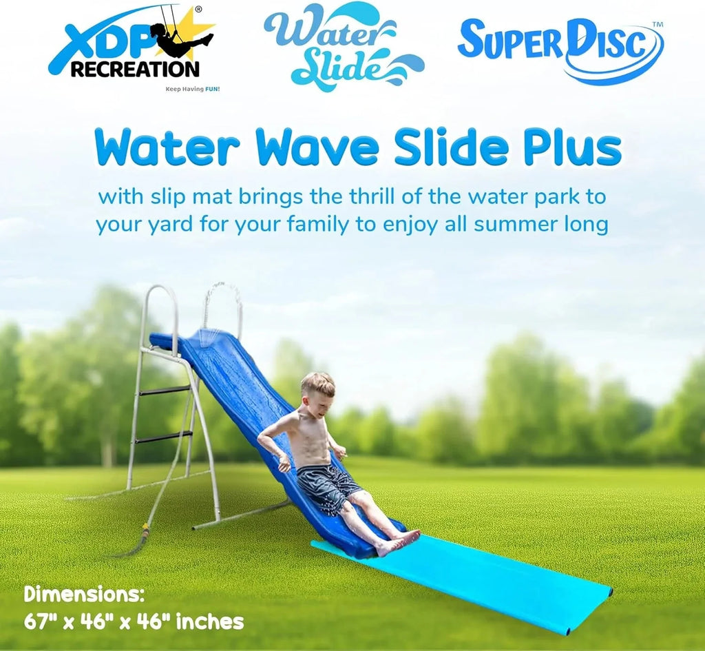 XDP Recreation 6 Foot Water Wave Slide with Built In Adjustable Sprinkler, Freestanding with Ground Pad and Hose Extension for Lawn Fun, Ages 3 to 8 - image 6