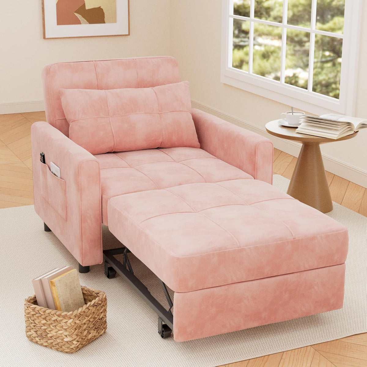 Sofa Bed Chair 3 in 1 Convertible Pullout Single Sleeper Chair Bed Spacious Multifunctional Sofa - image 1
