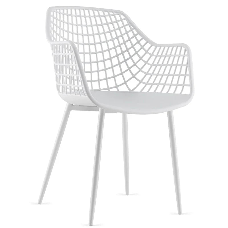 Set of 4 Modern Plastic Shell Dining Chairs with Metal Legs by Costway - image 17