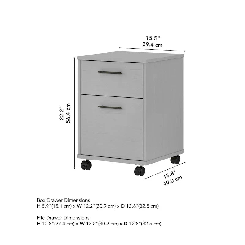 Bush Furniture Key West Mobile File Cabinet with 2 Drawers - image 37