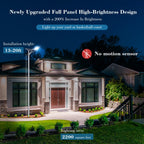 Tri-Color Solar Street Lights Outdoor - 5800W Solar Parking Lot Lights Commercial with 3 Color Temperatures, Solar Street Light Dusk to Dawn Street Lights Solar Powered for Outside Yard Garden - image 2
