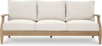 Signature Design by Ashley Clare View Coastal Outdoor Patio Eucalyptus Sofa with Cushions, Beige - image 71