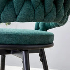 Pair of Swivel Bar Stools with Comfortable Linen Cushions - Counter Height Seating for Kitchen Islands, Dining Areas, or Pubs - image 12