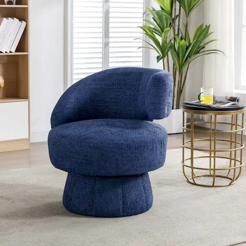 360-Degree Swivel Cuddle Barrel Accent Chairs with Plush Upholstery - image 9