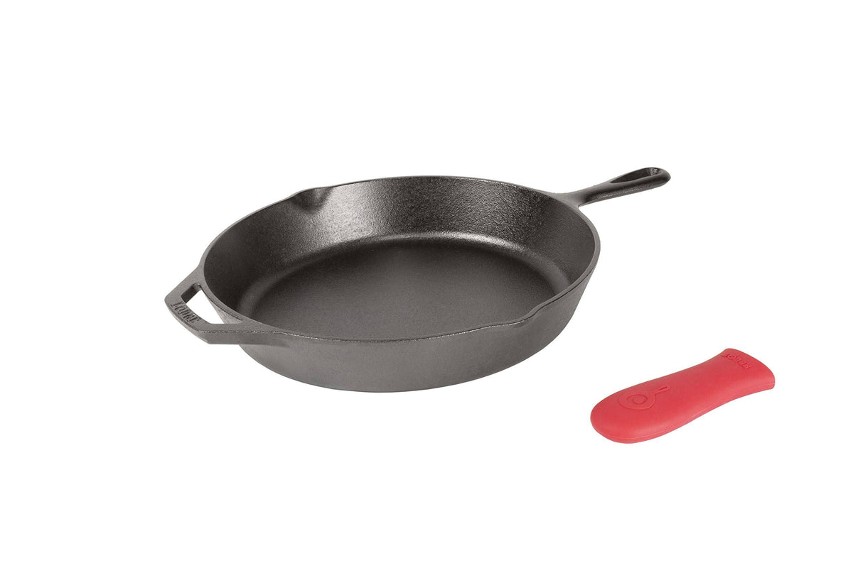 Lodge L10SK3ASHH41B Pre-Seasoned Cast Iron Skillet, Black, 12" D - image 1
