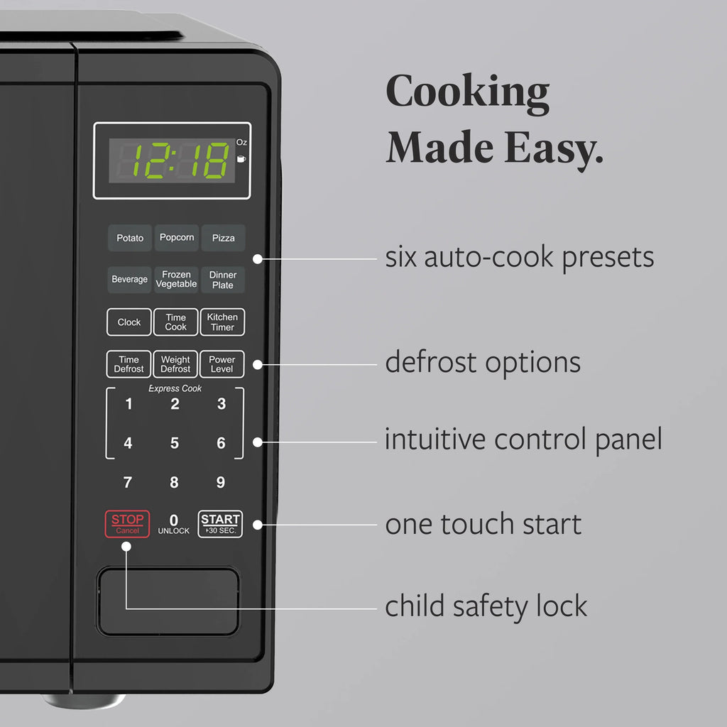 Farberware FMGZ09BKA 0.9 Cu. Ft. Microwave Oven, 900W, Digital Control, LED Display, 6 Cooking Presets, Black - image 6