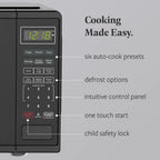 Farberware FMGZ09BKA 0.9 Cu. Ft. Microwave Oven, 900W, Digital Control, LED Display, 6 Cooking Presets, Black - image 6