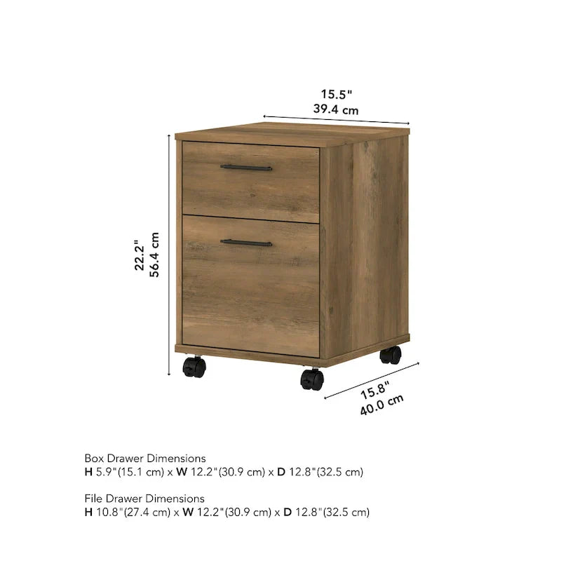 Bush Furniture Key West Mobile File Cabinet with 2 Drawers - image 23