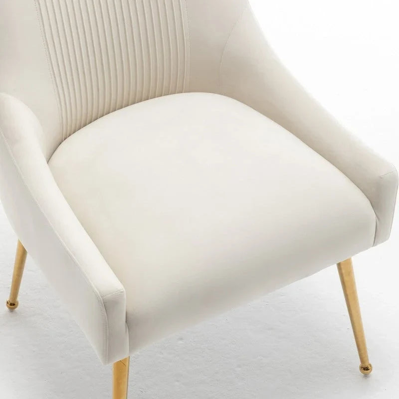 SEYNAR Set of 4 Modern Glam Boucle Velvet Dining or Vanity Chairs with Rear Handle - image 19