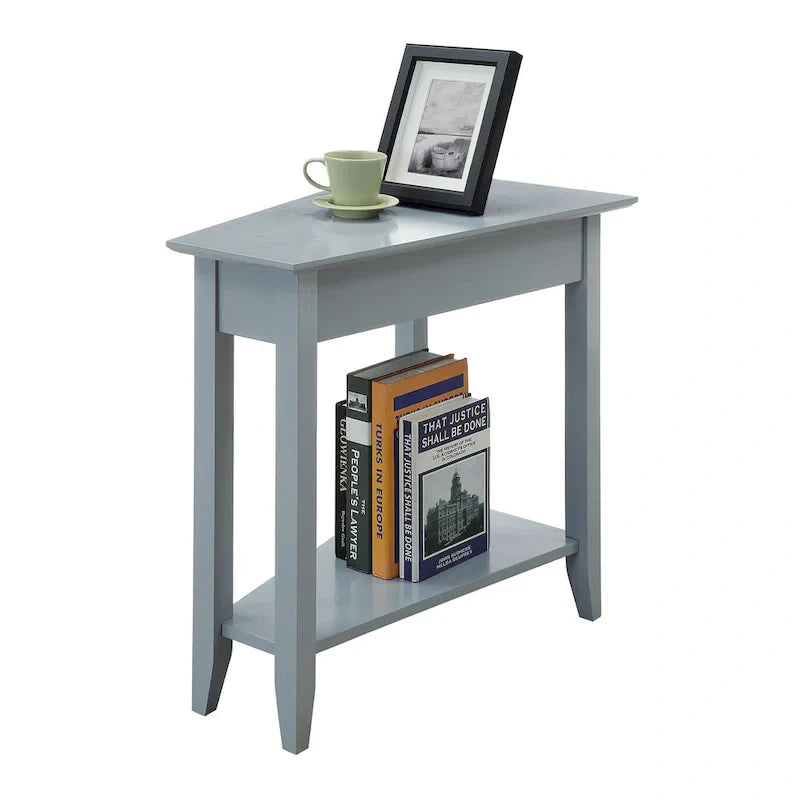 American Heritage Wedge End Table with Shelf by Convenience Concepts - image 5