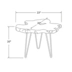 East at Main Live-Edge Teak Wood Table with Iron Legs - image 11