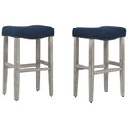 Set of 2 Jameson Gray Upholstered Polyester 29-Inch Bar Stools - image 7