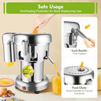 Commercial Juice Extractor, 370W 110V Electric Stainless Steel Juicer for Fruit Vegetable Heavy Duty Centrifugal Juicer Machine Juice & Residue Separated Low Noise: Home & Kitchen - image 5
