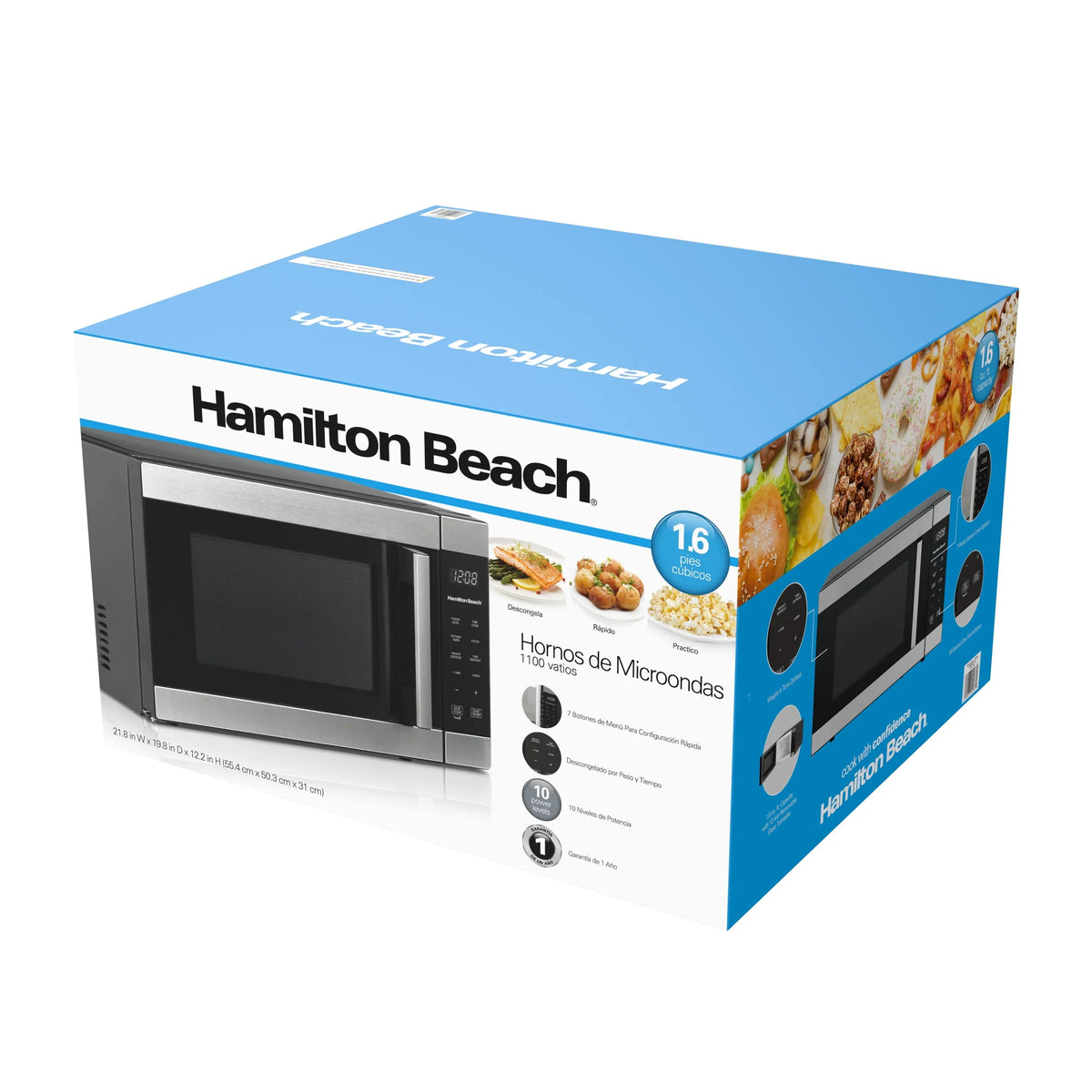 Hamilton Beach 1.6 cu ft Sensor Cook Countertop Microwave Oven in Stainless Steel - image 13