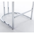 Contemporary Set of 2 Bar Stools with Button-Tufted Back and Studded Trim, Chrome Metal Base - Ideal for Dining Room, Living Room, and Bedroom - image 36