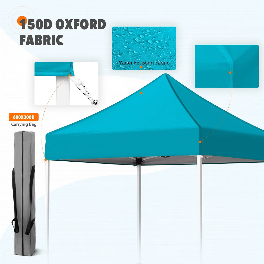 EAGLE PEAK 5x5 Pop up Canopy Tent Instant Outdoor Canopy Easy Set - up Straight Leg Folding Shelter（blue） - image 48