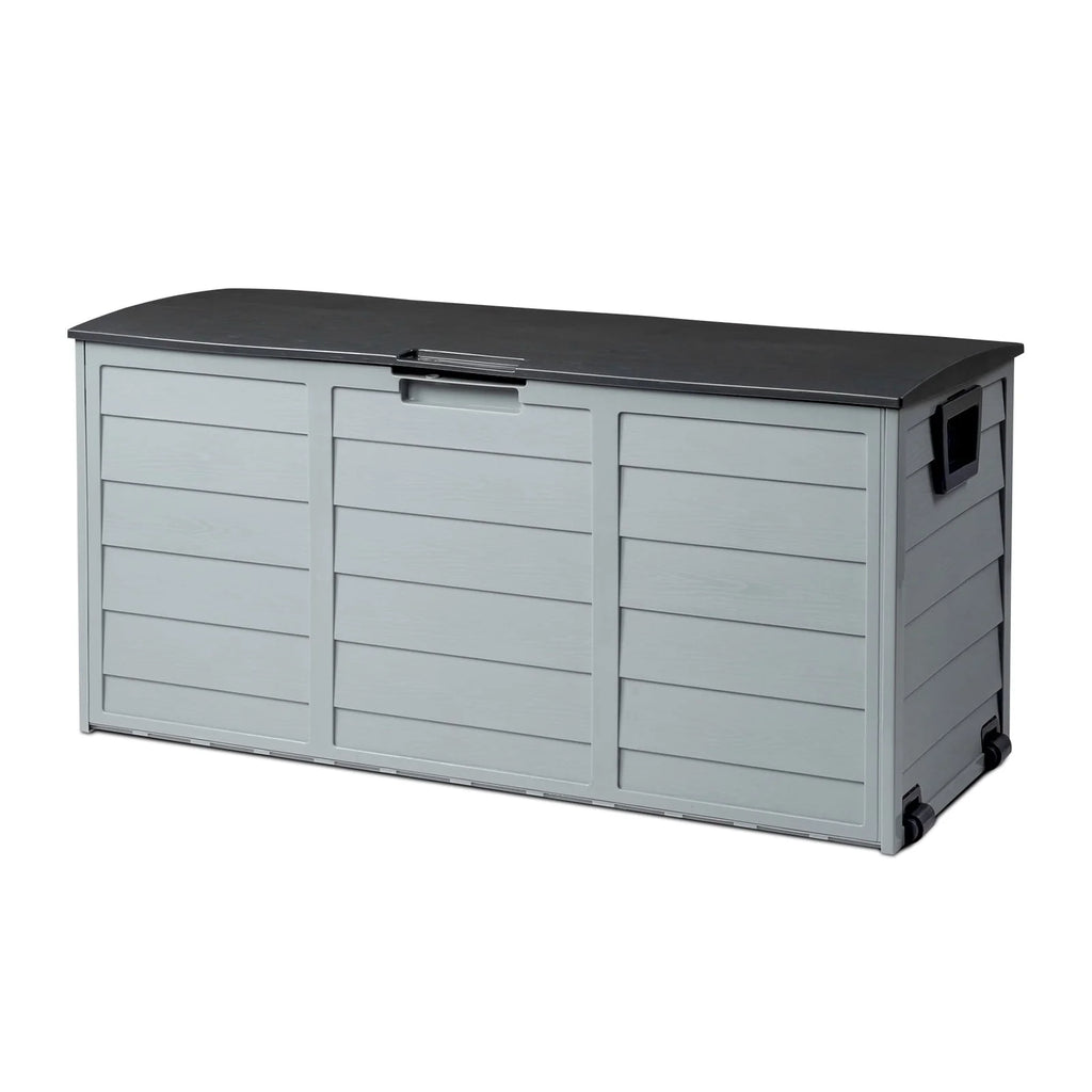 Ktaxon 75gal Outdoor Garden Plastic Storage Deck Box Chest Tools Cushions Toys Black - image 1