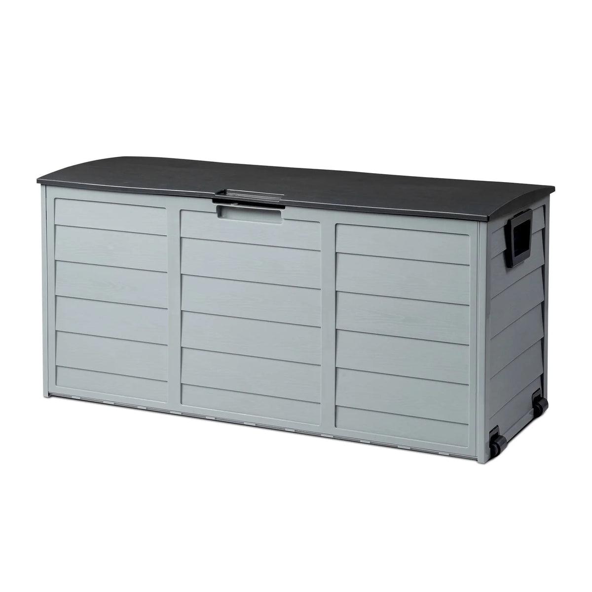 Ktaxon 75gal Outdoor Garden Plastic Storage Deck Box Chest Tools Cushions Toys Black - image 1