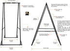 Air Yoga Equipment Set Includes: Blue Aerial Yoga Hammock and The Height-Adjustable Foldable Sturdy Durable KT Yoga Swing Stand Frame - image 5