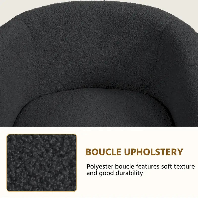 Yaheetech Club Chair Accent Barrel Chair Upholstered Arm Chair - image 23