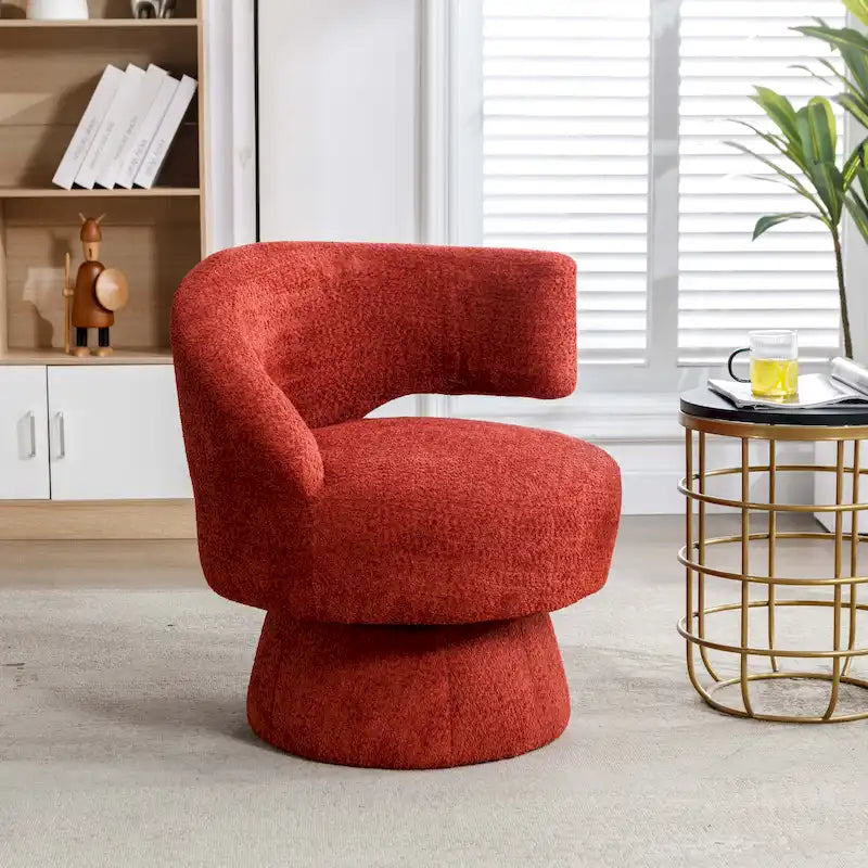 360-Degree Swivel Cuddle Barrel Accent Chairs with Plush Upholstery - image 8